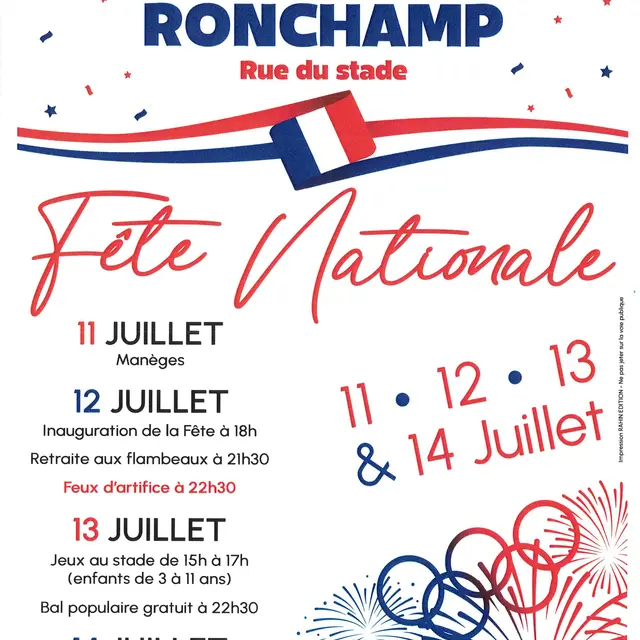 AFFICHE 14 JUILLET ronchamp