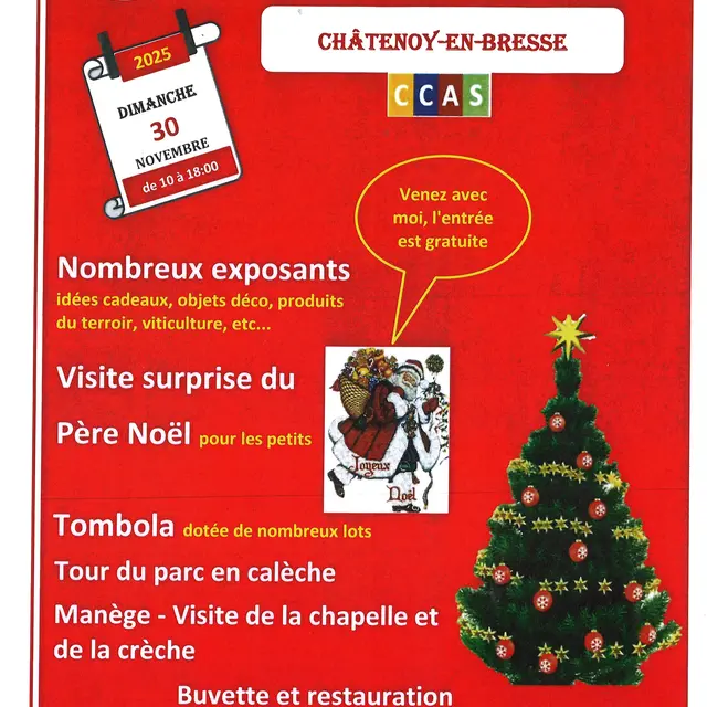 AFFICHE MARCHE NOEL 30 NOVEMBRE 2025