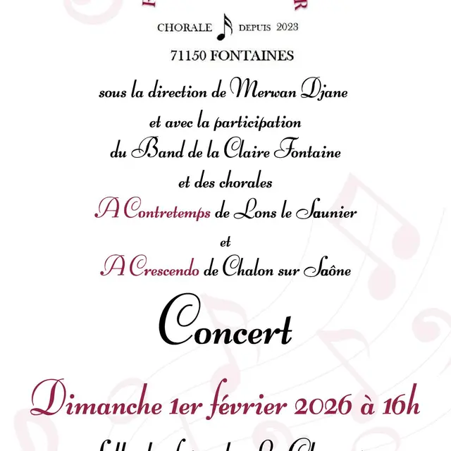 Affiche concert 1er février 2026