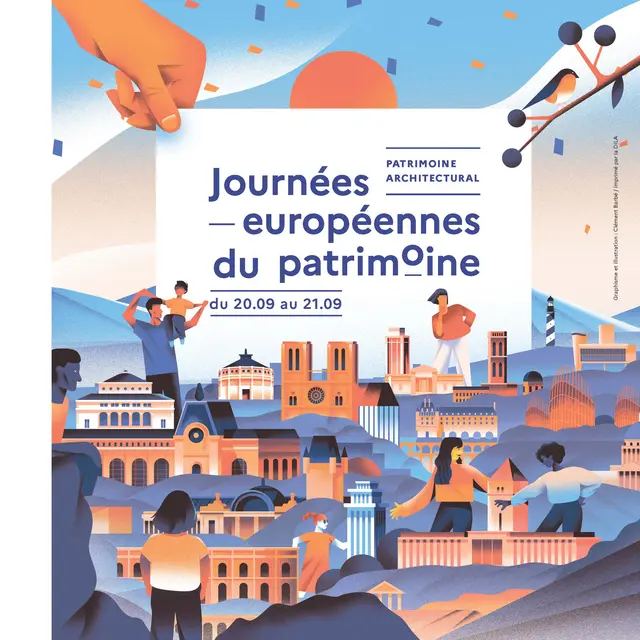 Affiche de la 25e édition des Journées européennes du patrimoine, réalisée par Clément Barbé