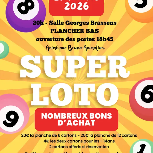 Affiche événement Super Loto Moderne Jaune - 1