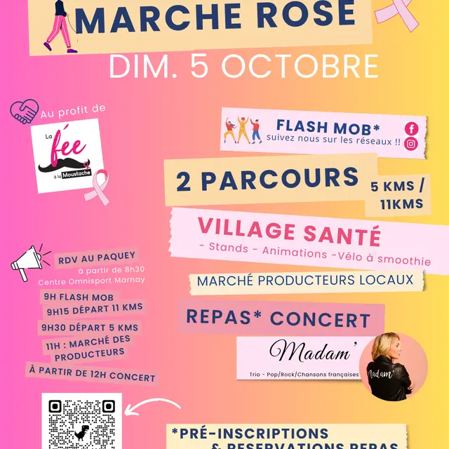 Affiche marche rose MARNAY 2025