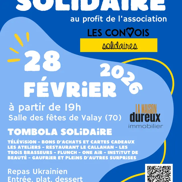 Affiche repas solidaire Ukraine