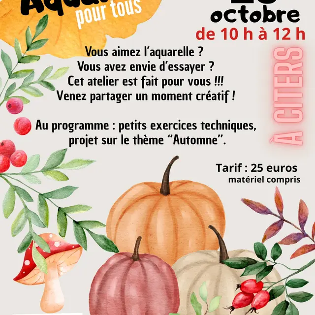 Atelier aquarelle Citers