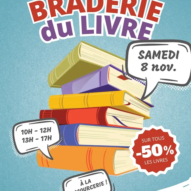 Affiche braderie du livre