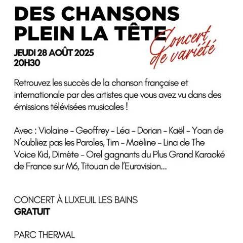 Des chansons plein la tête - 28 AOUT 2025