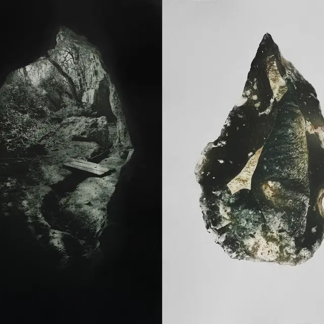 Diptyque en héliogravure issu de la série Dans la gorge du Dragon, réalisé dans l'atelier de Marie Levoyer