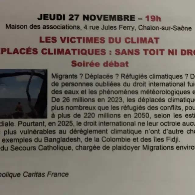 les victimes du climat-déplacés climatiques : sans toit ni droit