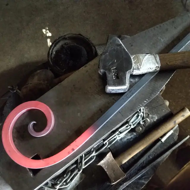 Forgeage d'une volute simple