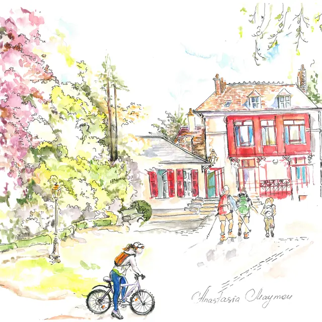 Aquarelle maison du randonneur