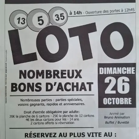 LOTO 26 octobre ESPRELS