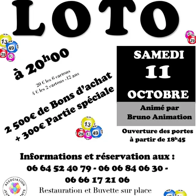 Loto Fontaine-les-bains 11 octobre