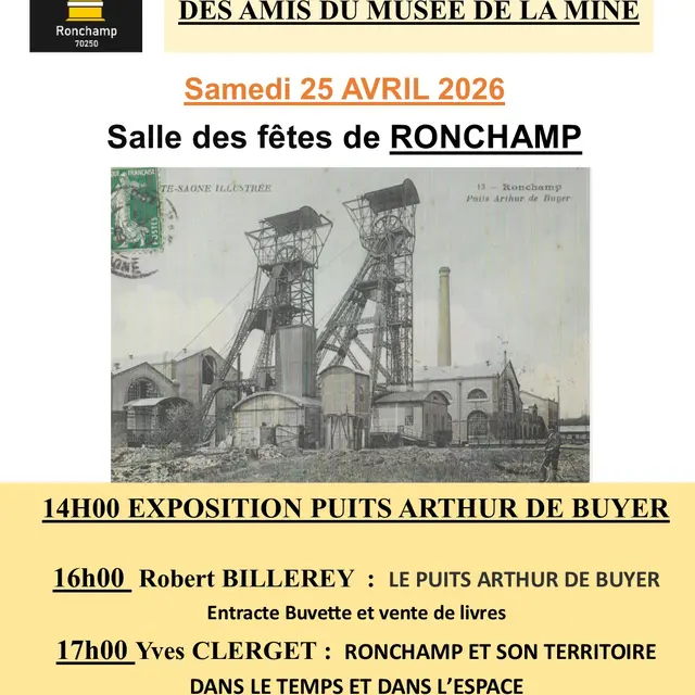 Les conférences 25 04 2026 Amis du musée de la mine
