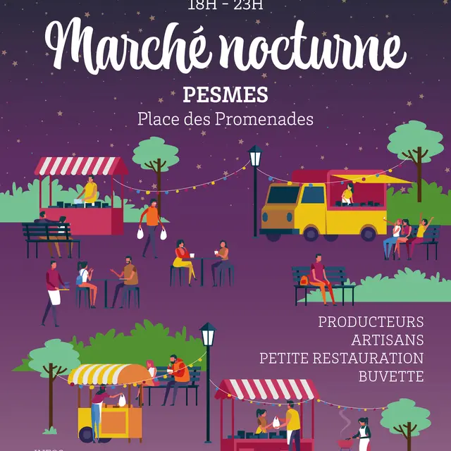 MARCHE NOCTURNE 24 - affiche Pesmes