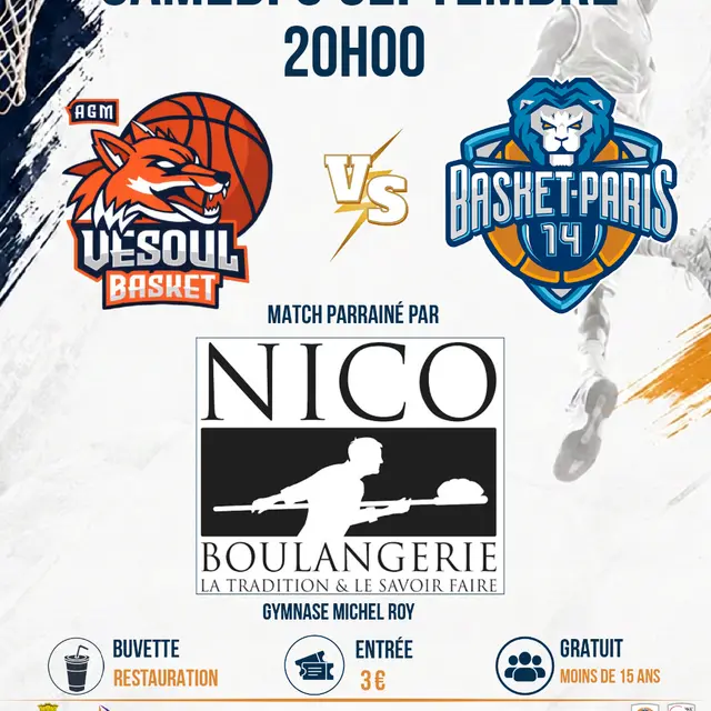 Match Basket 5 sept Vesoul