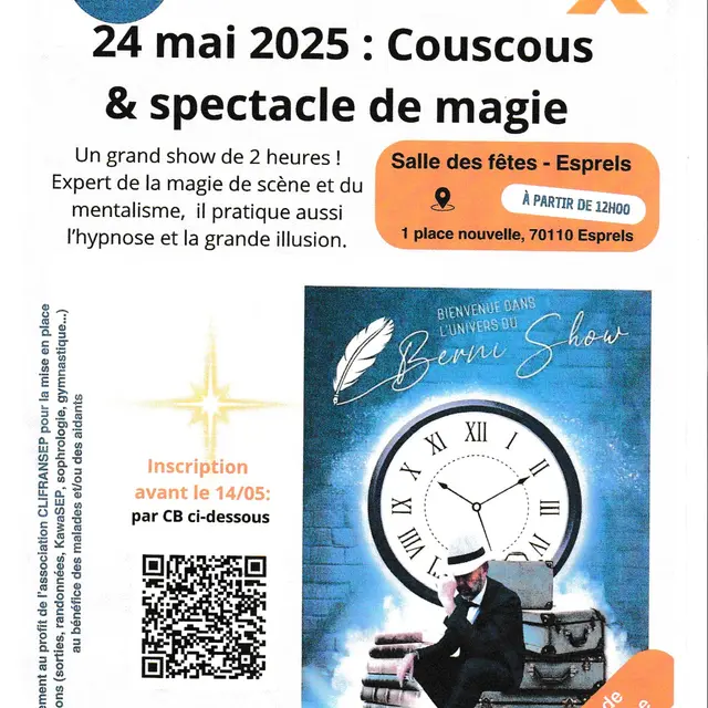 Magie et repas 24 mai ESPRELS