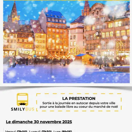 Sortie au marché de Noël de Strasbourg en Autocar