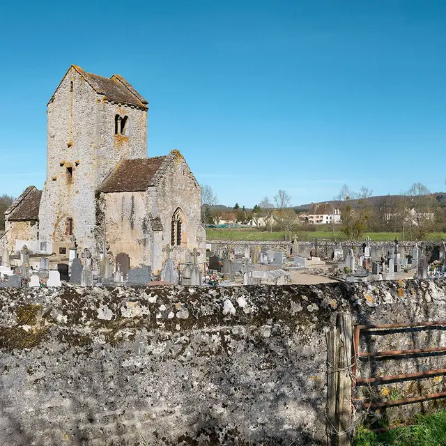 Saint Bérain sur Dheune - Ancienne église devenue chapelle du cimetière - photo canauxdebourgogne