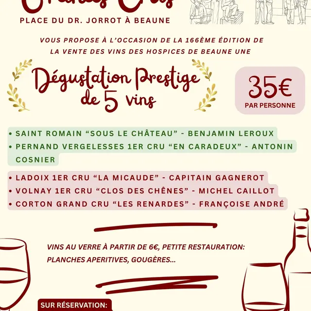 Programme Dégustation Prestige VinArtis Grands Crus VDV 2026