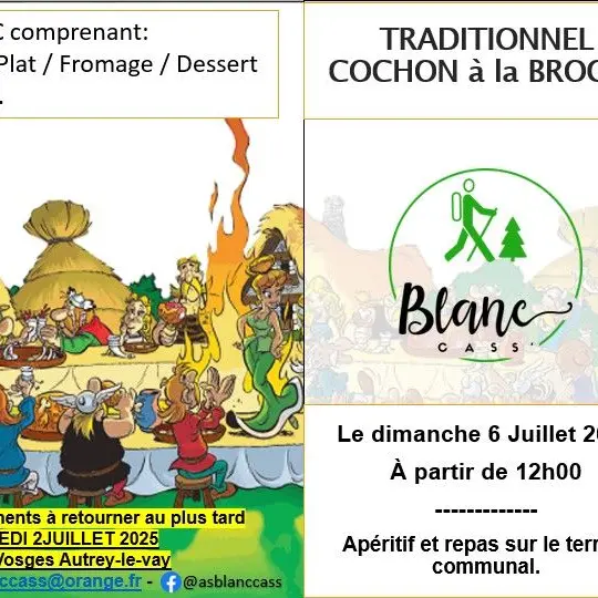 cochon à la broche AUTREY 06 juillet