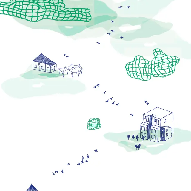 Affiche - Entre cour et jardins