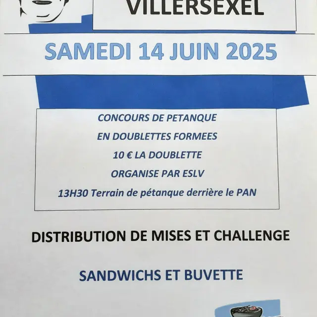 concours petanque 14 juin VILLERSEXEL