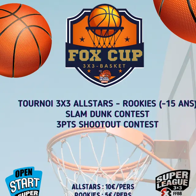 Colorful Modern Bold Basketball Tournament Poster - 1