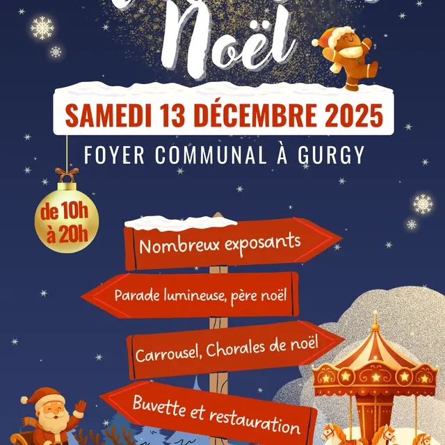 Affiche marché de noel Gurgy