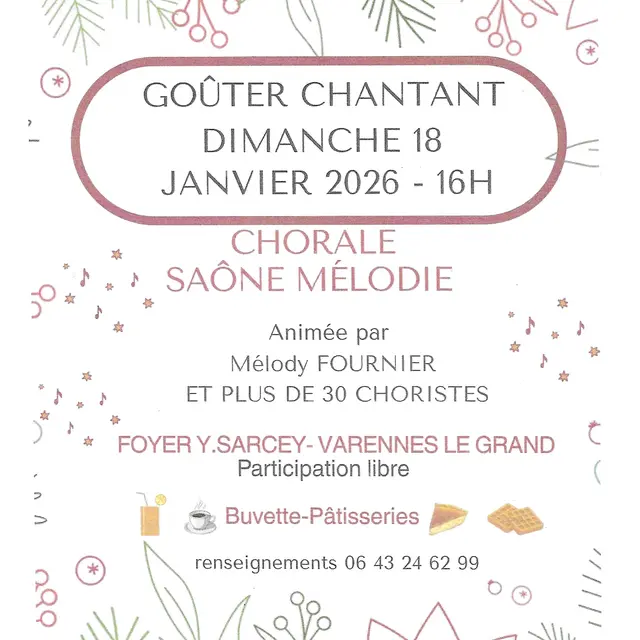 GOUTER CHANTANT CHORALE SAONE MELODIE