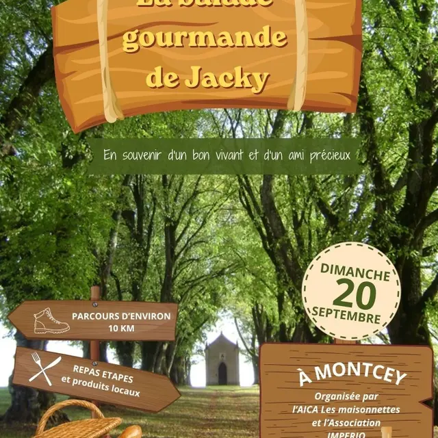 affiche balade gourmande Montcey