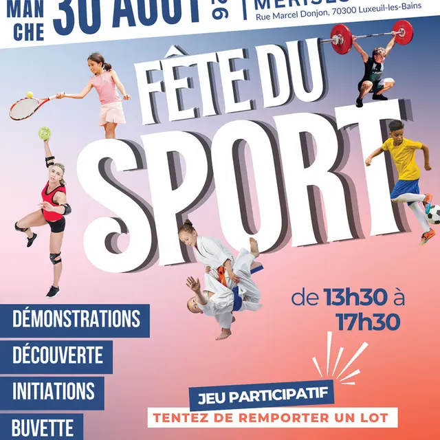 affiche fete du sport 30 aout