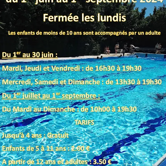 affiche piscine 2024