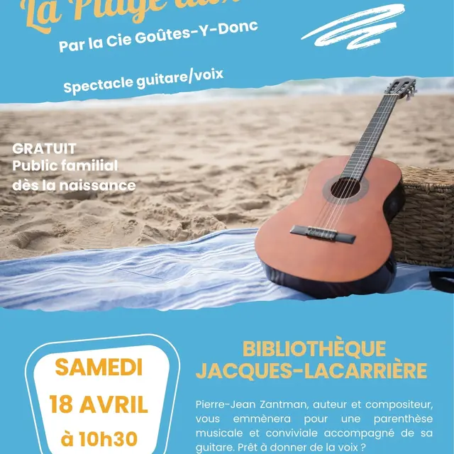 affiche plage chanson
