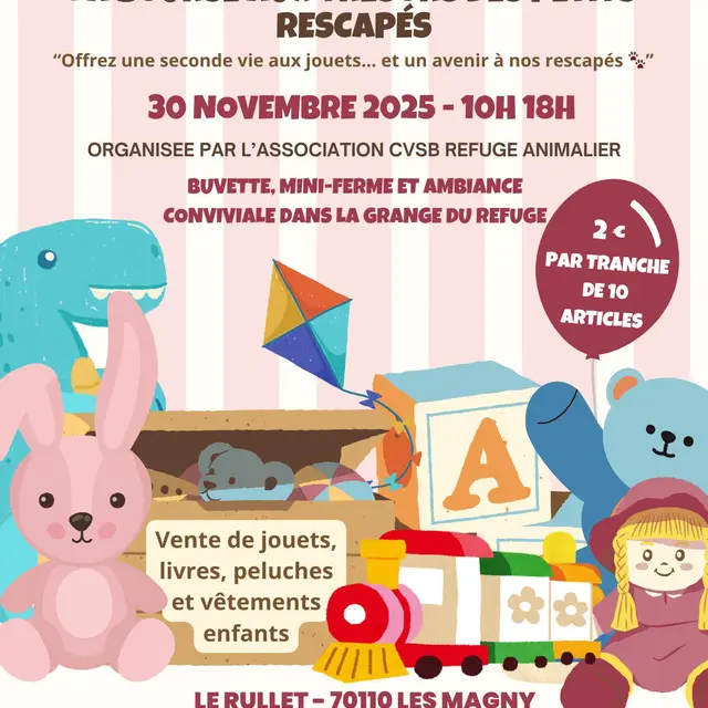 bourse aux jouet et vetements enfants 30 novembre LE RULLET