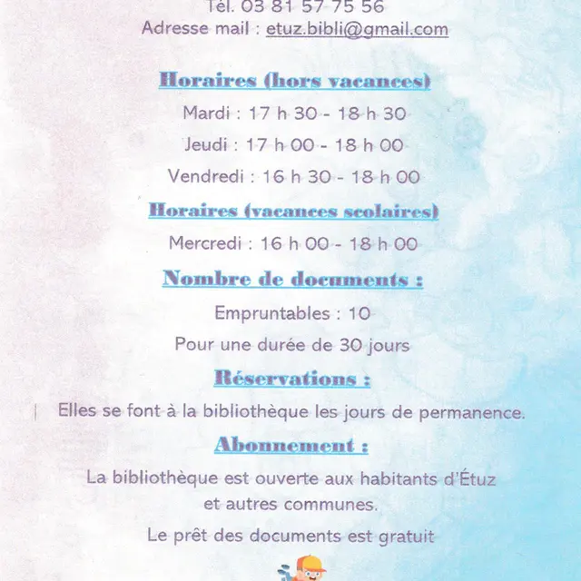 flyer bibliothèque