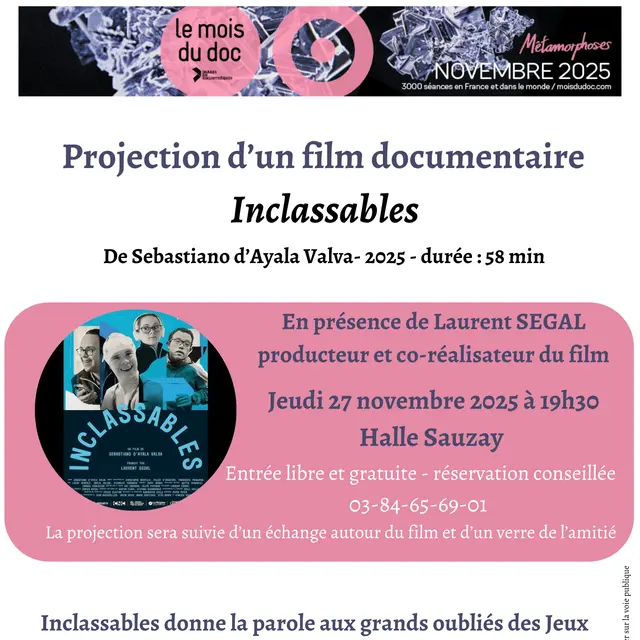 Projection film Les Inclassables