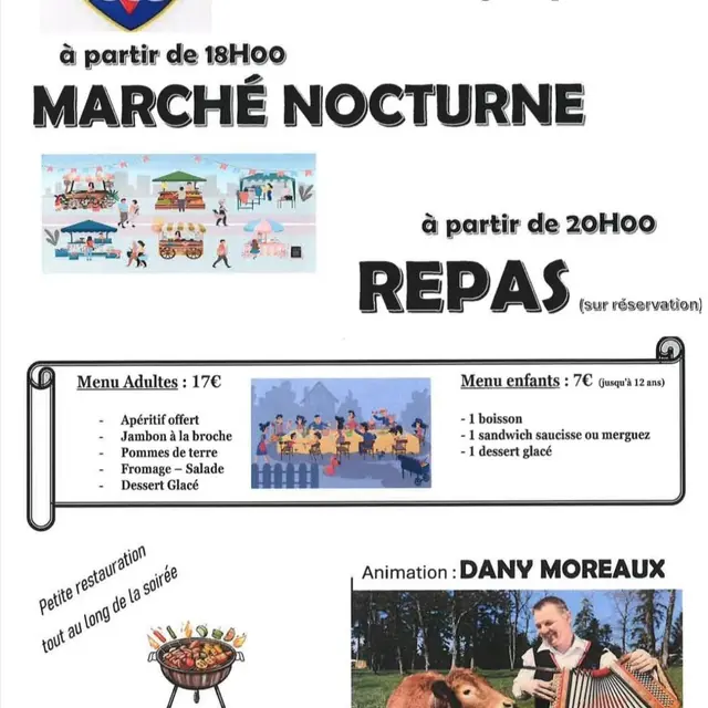 marché nocturne et repas 07 juin VILLERSEXEL