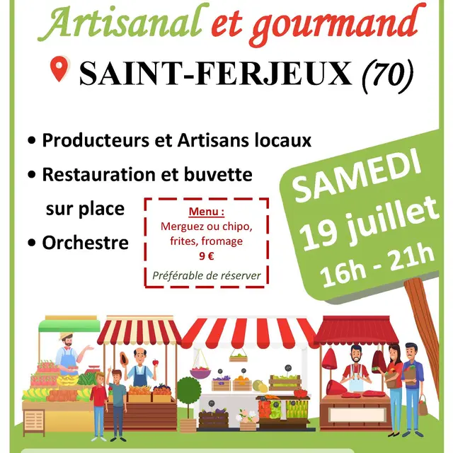 marché artisanal ST FERJEUX 19 juillet