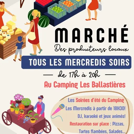 marchés camping été