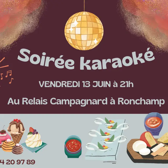 Avril mai juin 2025 - soirée karaoké relais juin