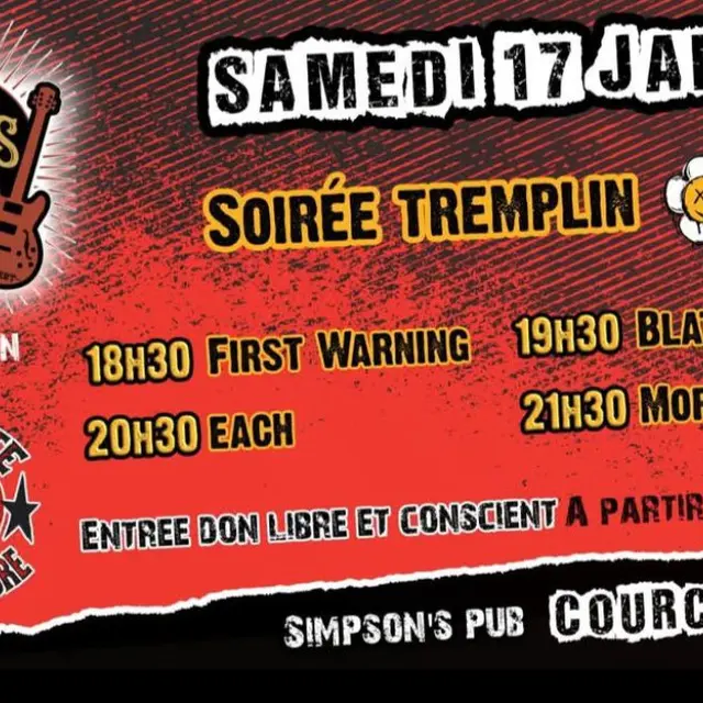 soirée tremplin 17 janvier SIMPSONS PUB