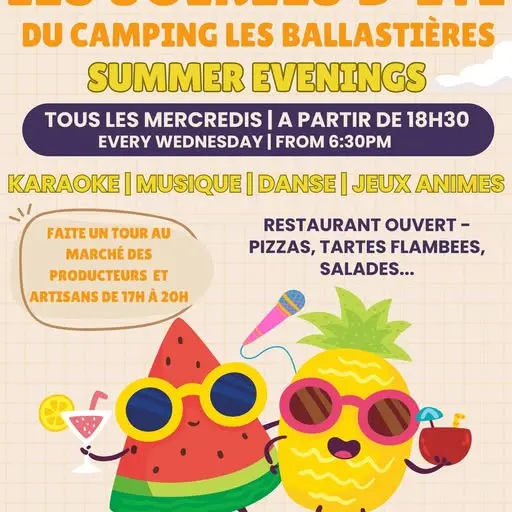 soirées été camping