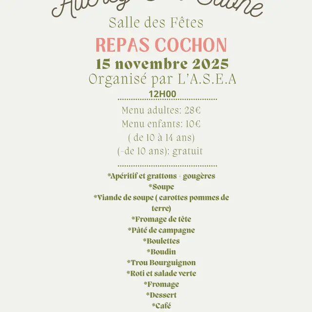 Repas Cochon affiche