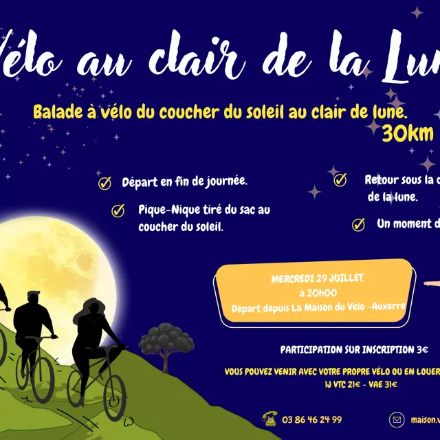 vélo au clair de la lune