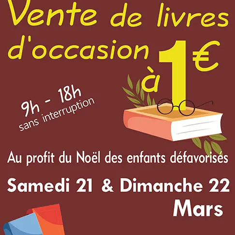 vente livres occasion ROTARY 21 et 22 mars