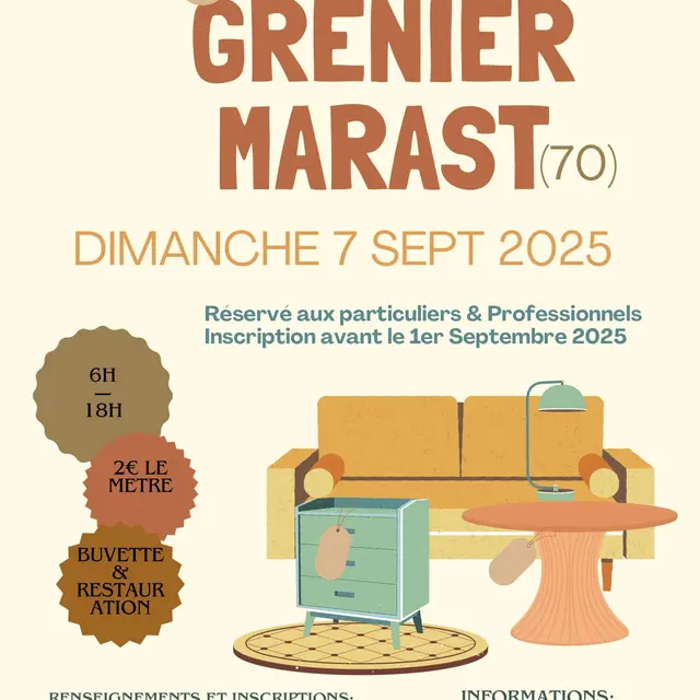 vide-greniers 07 septembre MARAST