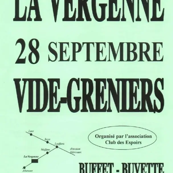 vide-greniers 28 septembre LA VERGENNE
