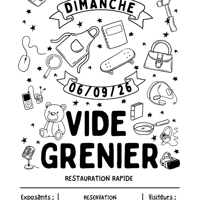 vide greniers LONGEVELLE 06 septembre