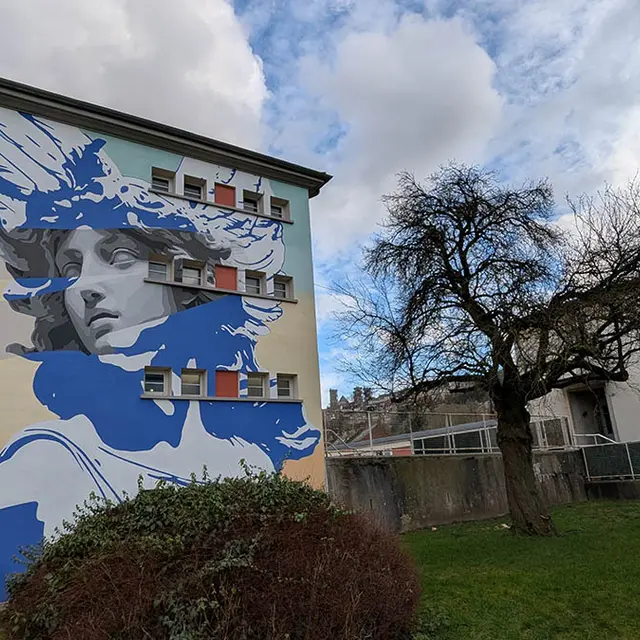 Fresque street art Mat X Zekky < Laon < Aisne < Picardie