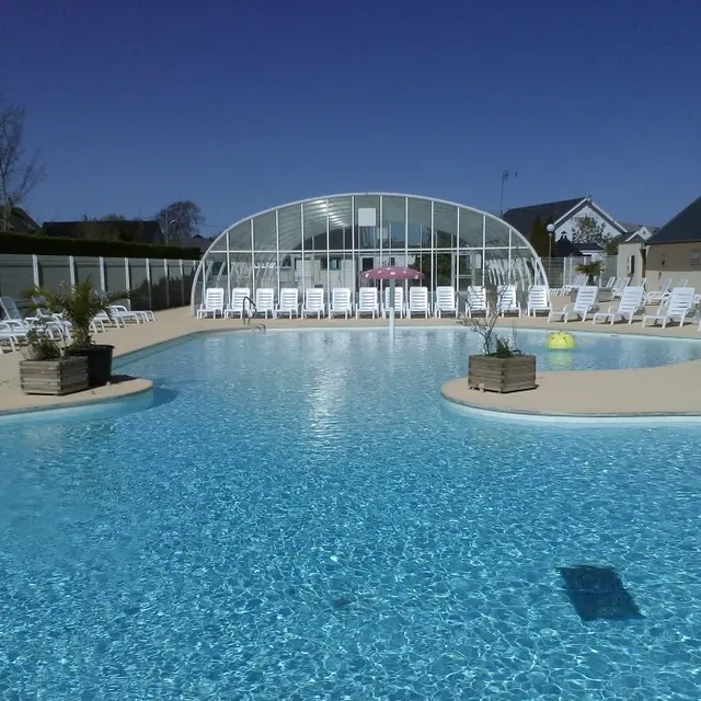 Camping le Royon_piscine vue lagon_Fort mahon_Somme_Picardie